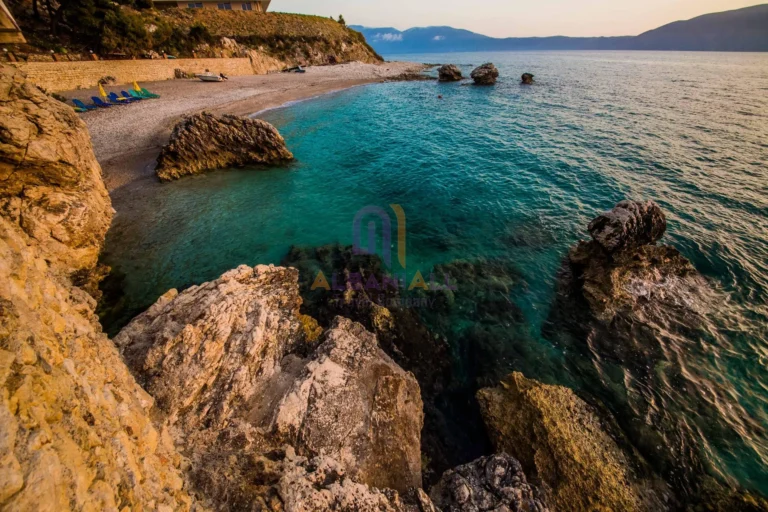 Turquoise water and islets near Ksamil